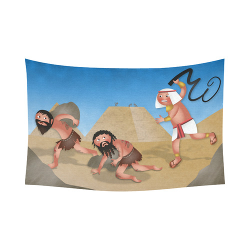 Jewish Slaves in Egypt Cotton Linen Wall Tapestry 90"x 60"