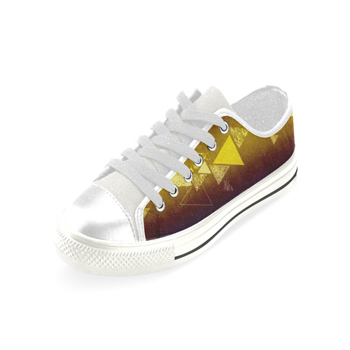 abstract triangle mens low tops Men's Classic Canvas Shoes (Model 018)