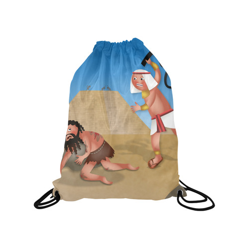 Jewish Slaves in Egypt Medium Drawstring Bag Model 1604 (Twin Sides) 13.8"(W) * 18.1"(H)