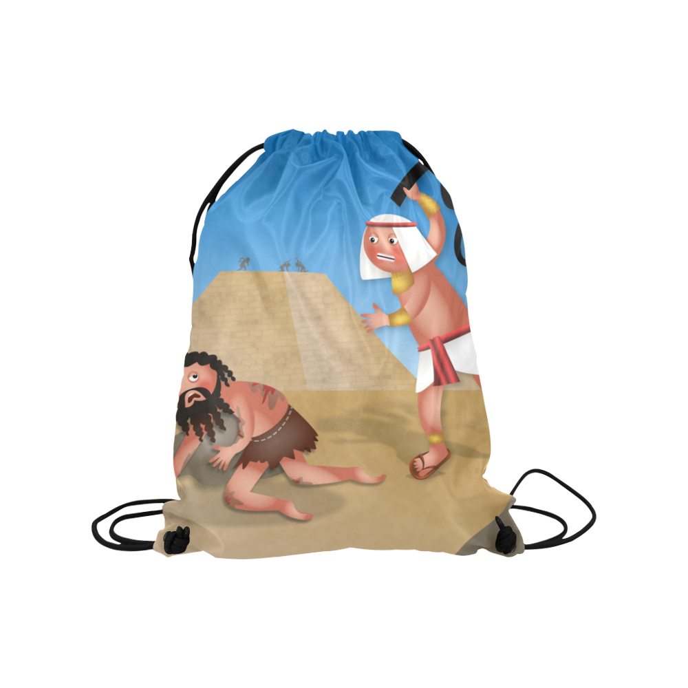 Jewish Slaves in Egypt Medium Drawstring Bag Model 1604 (Twin Sides) 13.8"(W) * 18.1"(H)