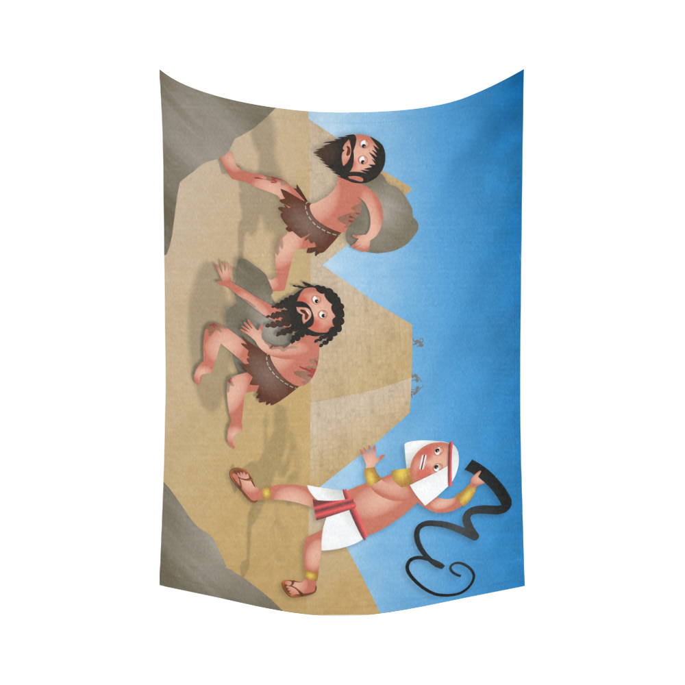 Jewish Slaves in Egypt Cotton Linen Wall Tapestry 90"x 60"
