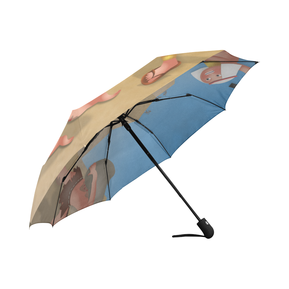 Jewish Slaves in Egypt Auto-Foldable Umbrella (Model U04)