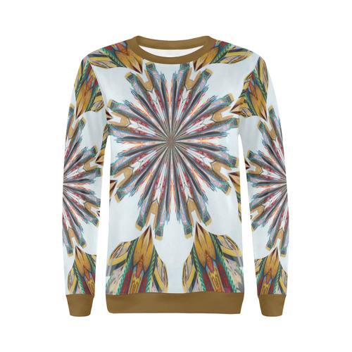 NATIVE All Over Print Crewneck Sweatshirt for Women (Model H18)