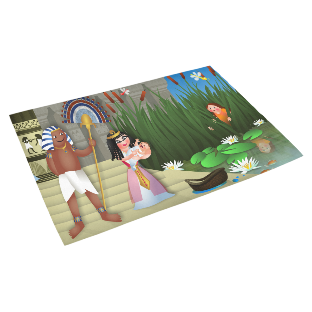 Baby Moses & the Egyptian Princess Azalea Doormat 30" x 18" (Sponge Material)