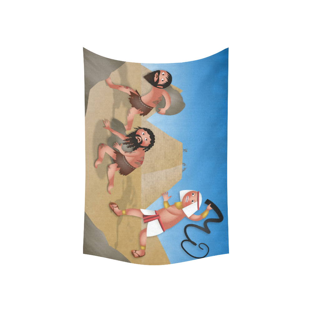 Jewish Slaves in Egypt Cotton Linen Wall Tapestry 60"x 40"