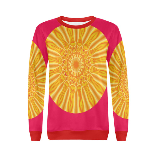 Mandala J All Over Print Crewneck Sweatshirt for Women (Model H18)