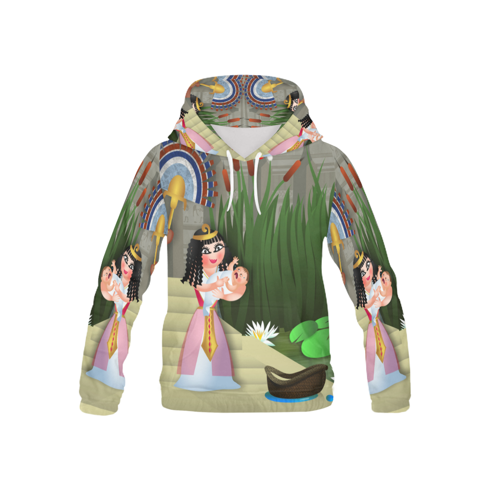 Baby Moses & the Egyptian Princess All Over Print Hoodie for Kid (USA Size) (Model H13)