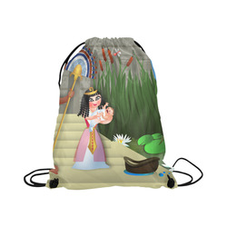 Baby Moses & the Egyptian Princess Large Drawstring Bag Model 1604 (Twin Sides)  16.5"(W) * 19.3"(H)