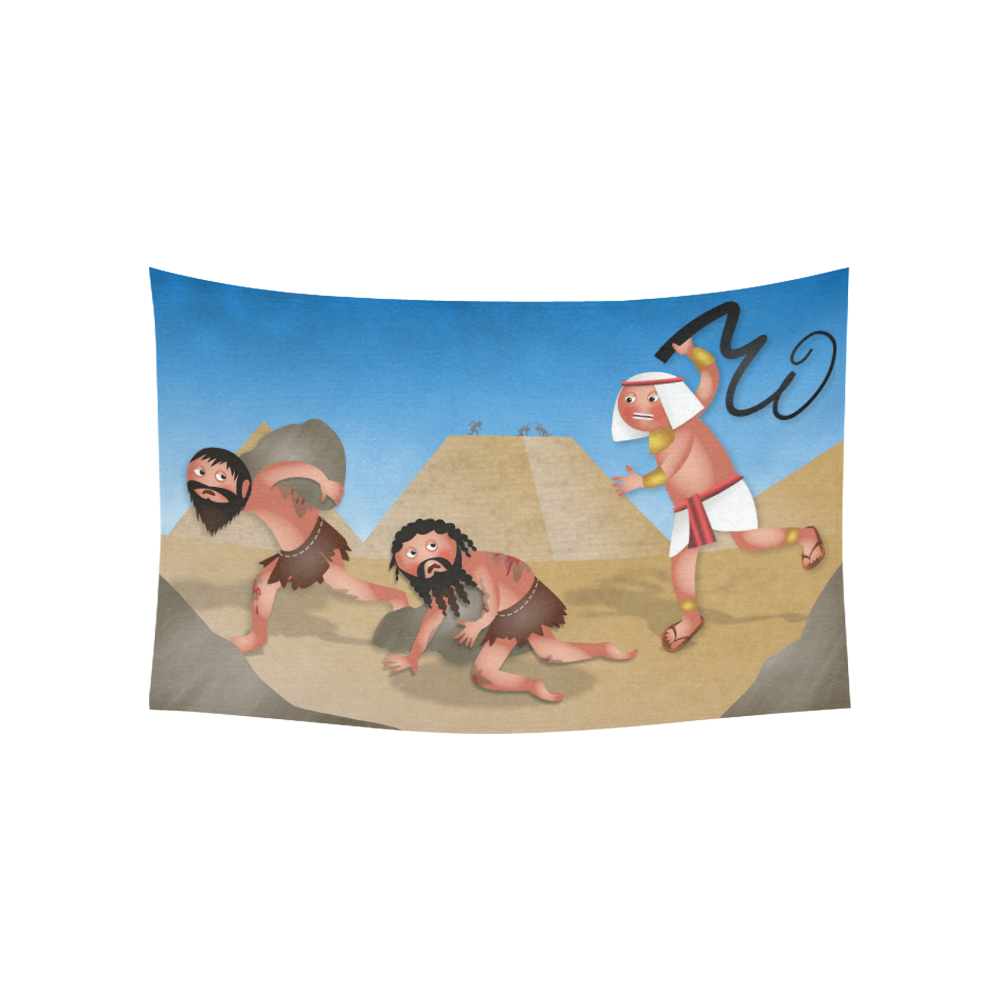 Jewish Slaves in Egypt Cotton Linen Wall Tapestry 60"x 40"