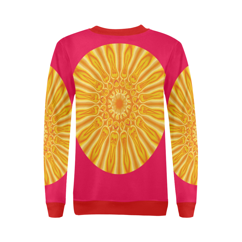 Mandala J All Over Print Crewneck Sweatshirt for Women (Model H18)