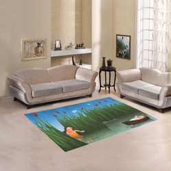 Baby Moses on the River Nile Area Rug 5'3''x4'