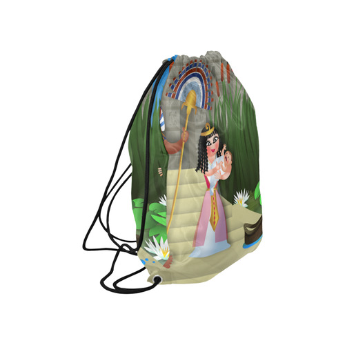 Baby Moses & the Egyptian Princess Large Drawstring Bag Model 1604 (Twin Sides)  16.5"(W) * 19.3"(H)