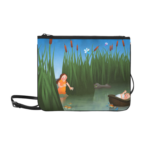 Baby Moses on the River Nile Slim Clutch Bag (Model 1668)