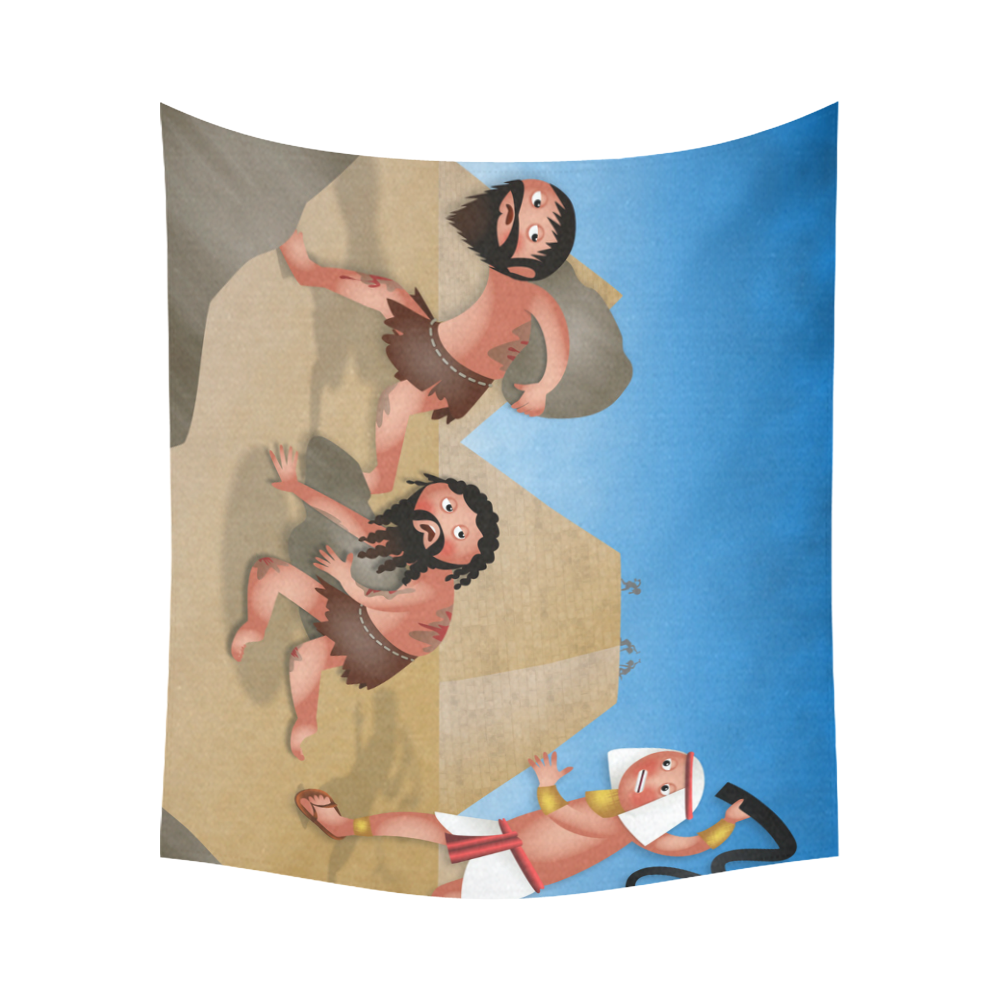 Jewish Slaves in Egypt Cotton Linen Wall Tapestry 60"x 51"