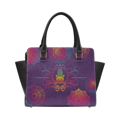 Hamsa Colorful Mandala Classic Shoulder Handbag (Model 1653)