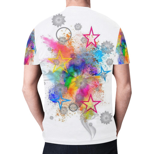 Stars Popart by Nico Bielow New All Over Print T-shirt for Men (Model T45)