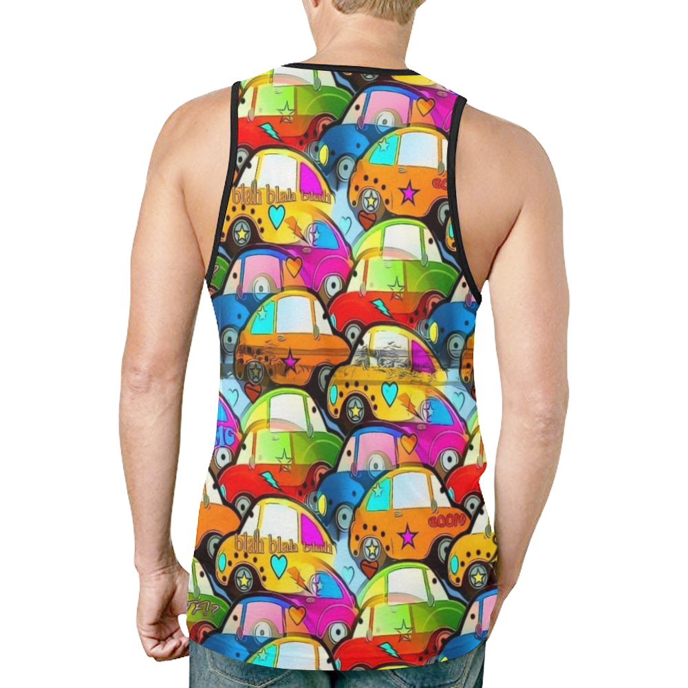 Cars Popart by Nico Bielow New All Over Print Tank Top for Men (Model T46)