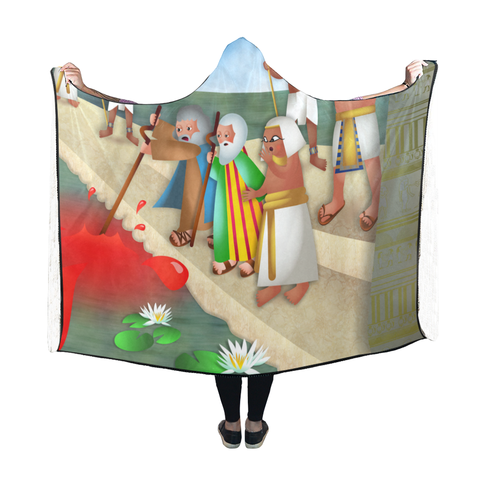 Passover & The Plague of Blood Hooded Blanket 60''x50''
