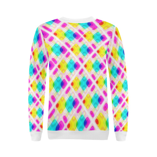 Abstract FF W All Over Print Crewneck Sweatshirt for Women (Model H18)