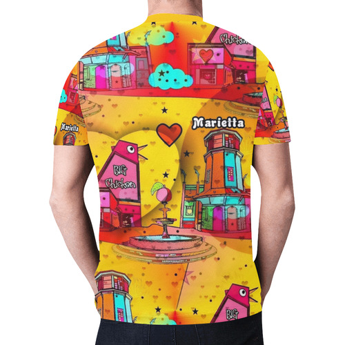 Marietta Popart by Nico Bielow New All Over Print T-shirt for Men (Model T45)