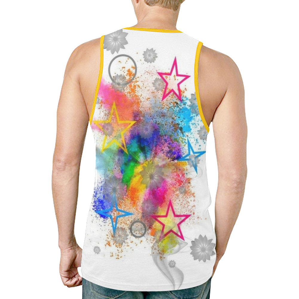 Stars Popart by Nico Bielow New All Over Print Tank Top for Men (Model T46)