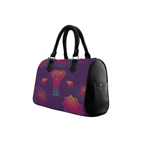 Colorful Elephant Mandala Boston Handbag (Model 1621)