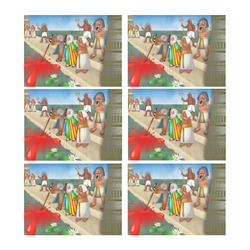 Passover & The Plague of Blood Placemat 14’’ x 19’’ (Set of 6)
