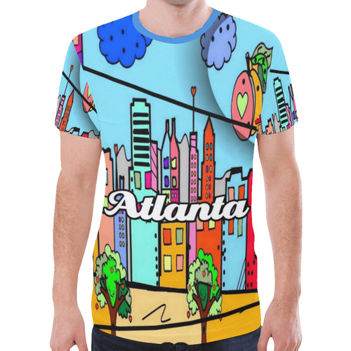 Atlanta Popart by Nico Bielow New All Over Print T-shirt for Men (Model T45)