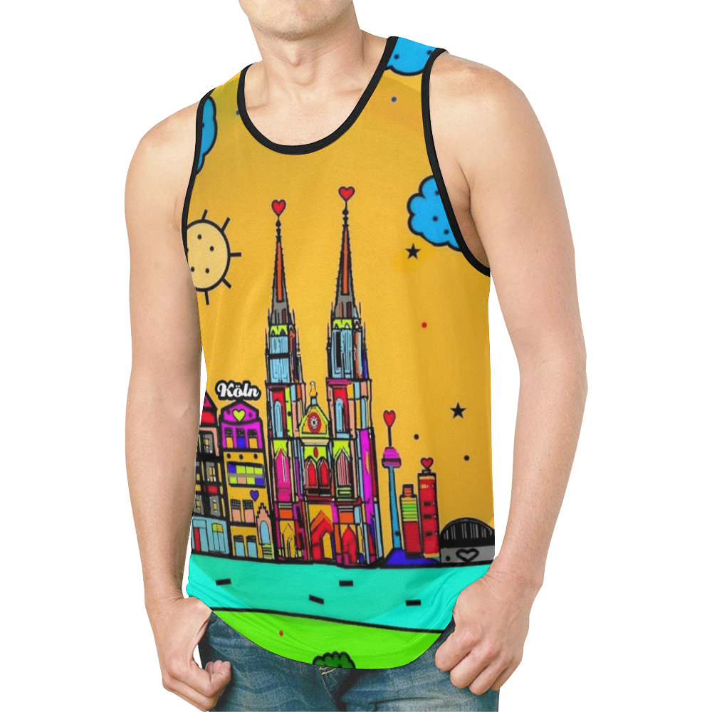 Cologne / Köln Popart by Nico Bielow New All Over Print Tank Top for Men (Model T46)