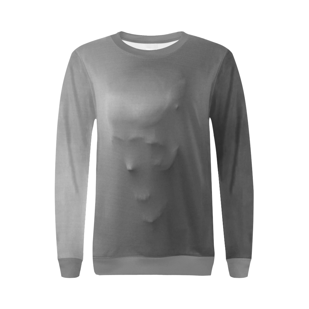 Break Through Creepy Skull All Over Print Crewneck Sweatshirt for Women (Model H18)