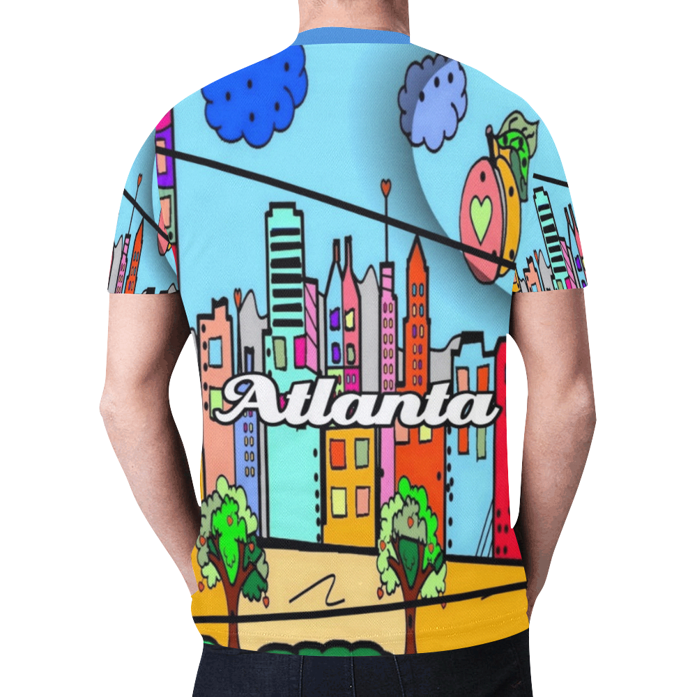 Atlanta Popart by Nico Bielow New All Over Print T-shirt for Men (Model T45)