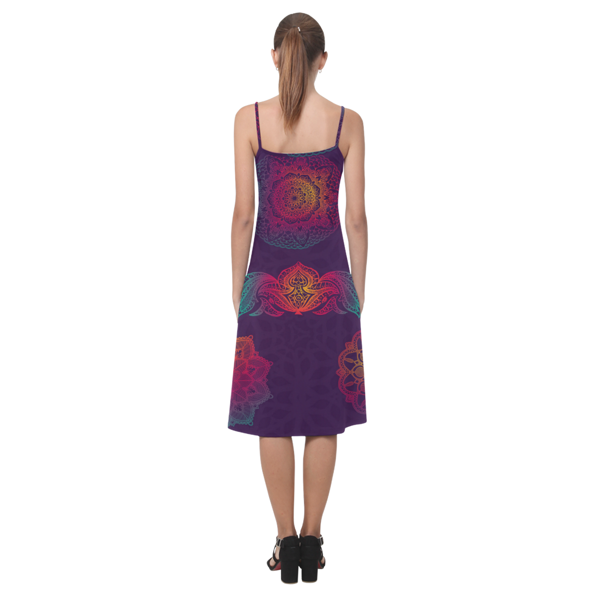 Colorful Mandala Alcestis Slip Dress (Model D05)