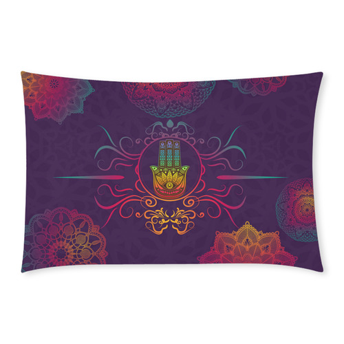 Hamsa Colorful Mandala 3-Piece Bedding Set