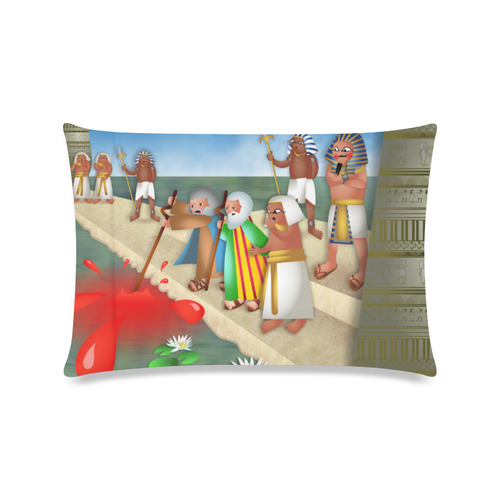 Passover & The Plague of Blood Custom Zippered Pillow Case 16"x24"(Twin Sides)