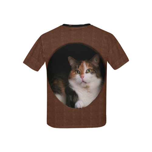 The Kitty In The Hole Kids' All Over Print T-shirt (USA Size) (Model T40)