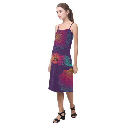 Colorful Mandala Alcestis Slip Dress (Model D05)