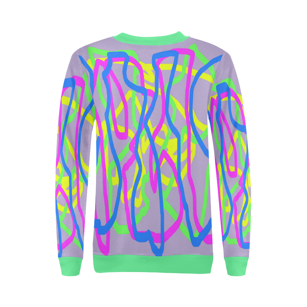Pop Art Н All Over Print Crewneck Sweatshirt for Women (Model H18)