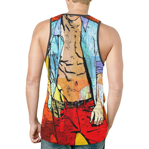 Men Popart by Nico Bielow New All Over Print Tank Top for Men (Model T46)