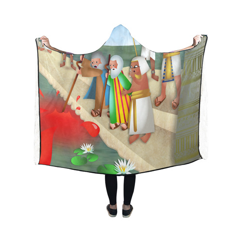 Passover & The Plague of Blood Hooded Blanket 50''x40''