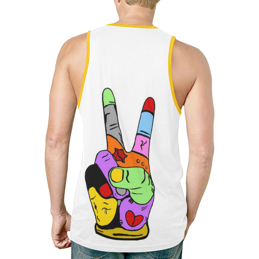 Peace Popart by Nico Bielow New All Over Print Tank Top for Men (Model T46)