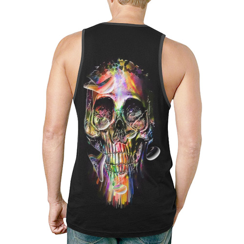 Skull Popart by Nico Bielow New All Over Print Tank Top for Men (Model T46)