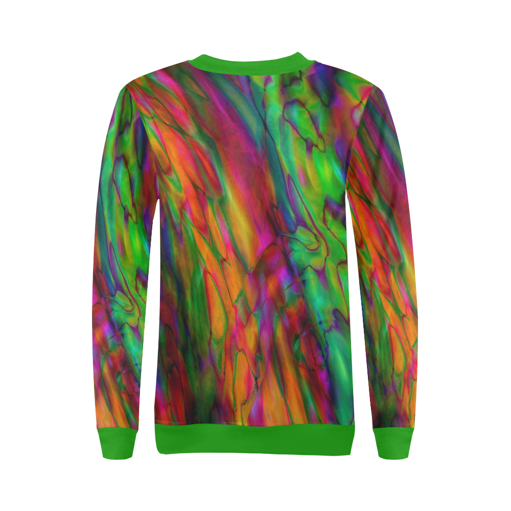 Abstract All Over Print Crewneck Sweatshirt for Women (Model H18)
