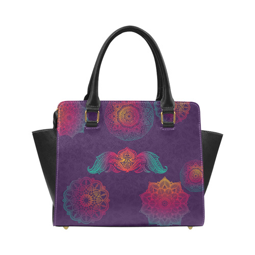Colorful Mandala Classic Shoulder Handbag (Model 1653)