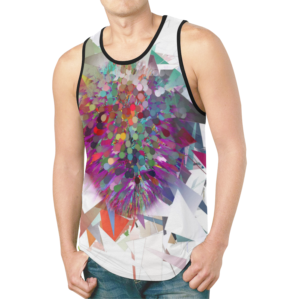 Techno Popart by Nico Bielow New All Over Print Tank Top for Men (Model T46)