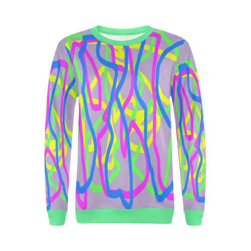 Pop Art Н All Over Print Crewneck Sweatshirt for Women (Model H18)