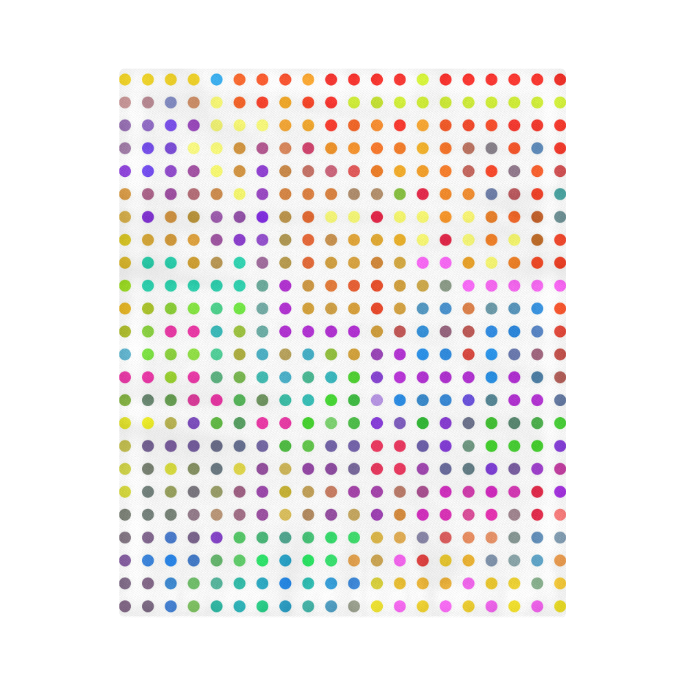 Retro Rainbow Polka Dots Duvet Cover 86"x70" ( All-over-print)
