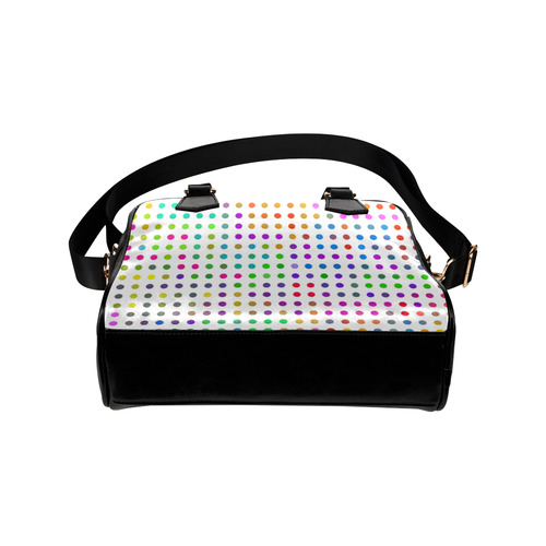 Retro Rainbow Polka Dots Shoulder Handbag (Model 1634)