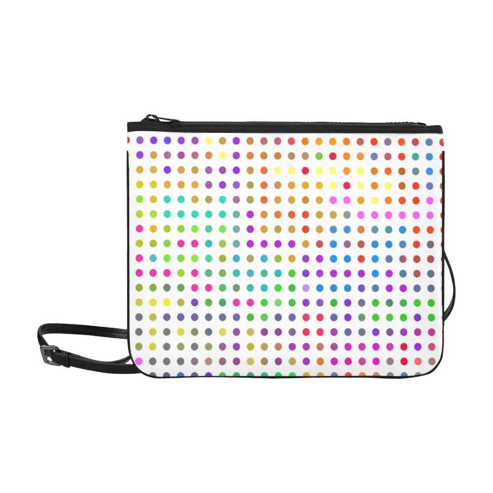 Retro Rainbow Polka Dots Slim Clutch Bag (Model 1668)