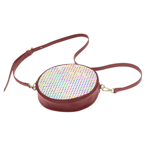 Retro Rainbow Polka Dots Round Sling Bag (Model 1647)
