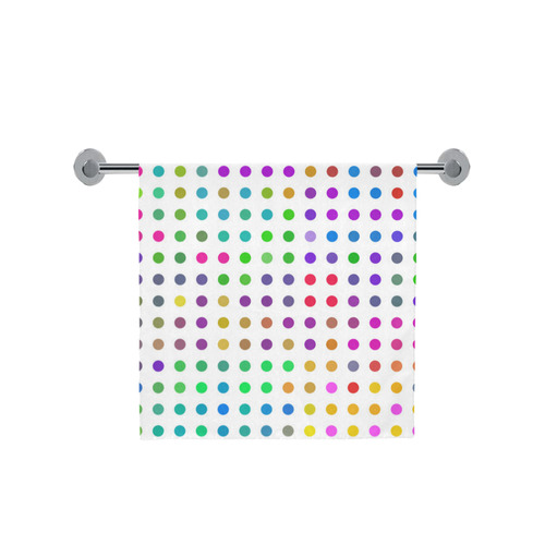 Retro Rainbow Polka Dots Bath Towel 30"x56"